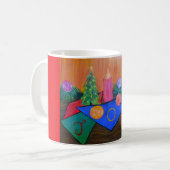 Klassieke Kerst Koker Mug Koffiemok (Voorkant links)