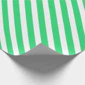 Klassieke kerst met groene en witte strepen cadeaupapier (Hoek)