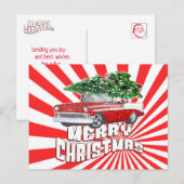 Klassieke kerst met Retro Classic Briefkaart (Voorkant / Achterkant)