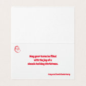   Klassieke kerst met Retro Classic Kaart (Binnenkant ongevouwen)