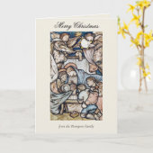 Klassieke Kerst Nativiteit Christelijke Vreugde Kaart (Gele Bloem)