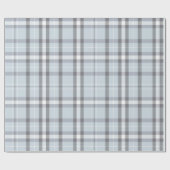 Klassieke Kerst Neutrale Grijze plaid Cadeaupapier (Vlak)