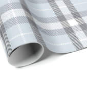 Klassieke Kerst Neutrale Grijze plaid Cadeaupapier (Rol Hoek)