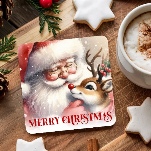 Klassieke Kerst Onderzetters Sinterklaas Rudolph