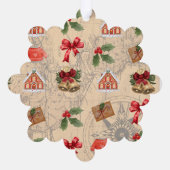 Klassieke kerst ornament kaart (Achterkant)