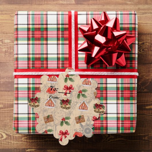 Klassieke kerst ornament kaart (Insitu (Geschenk))