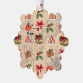 Klassieke kerst ornament kaart (Links)
