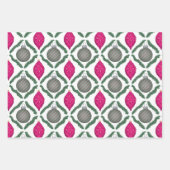 Klassieke Kerst Ornamente Set Inpakpapier Vel (Voorkant 3)