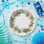 Klassieke kerst papieren bordje (Feest)
