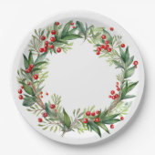 Klassieke kerst papieren bordje (Voorkant)