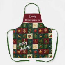 Klassieke Kerst Patchwork met Feestelijke Motieven