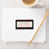 Klassieke Kerst Plaid Adreslabels Etiket (Insitu)