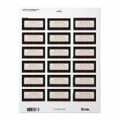 Klassieke Kerst Plaid Adreslabels Etiket (Full Sheet)