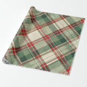 Klassieke Kerst Plaid Cadeaupapier (Uitgerold)