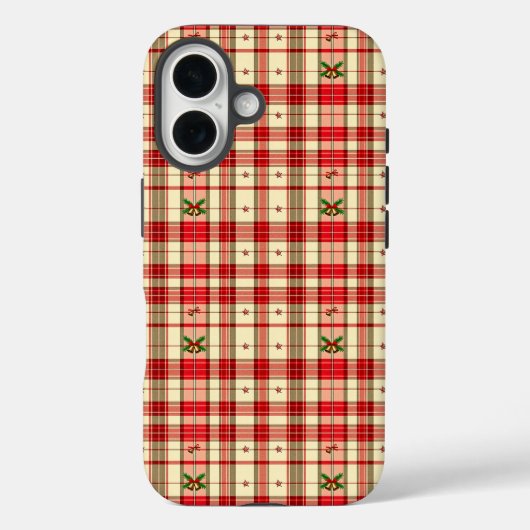 Klassieke Kerst Plaid Case-Mate iPhone Case (Achterkant)
