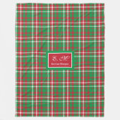 Klassieke Kerst Plaid Deken Monogram Vakantie (Voorkant)