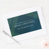 Klassieke kerst plaid eenvoudig gepersonaliseerd rechthoekige sticker (Envelop)