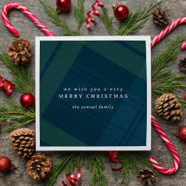 Klassieke kerst plaid eenvoudig gepersonaliseerd servet