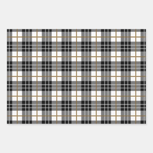 Klassieke kerst Plaid en  Holly Inpakpapier Vel (Voorkant 3)