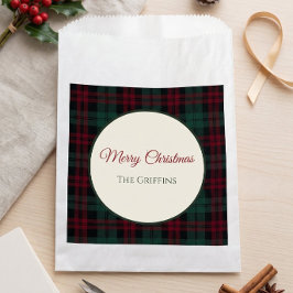 Klassieke Kerst Plaid Favor Zak Bedankzakje
