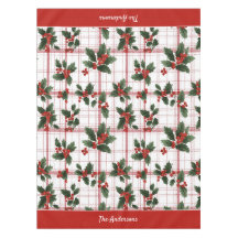 Klassieke Kerst Plaid Hulst Bes Familie Naam