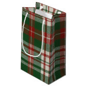 Klassieke Kerst Plaid Klein Cadeauzakje (Achterkant Gekanteld)