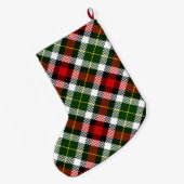 Klassieke Kerst Plaid Monogram Eerste Letter Festi Grote Kerstsok (Achterkant (Hangend))