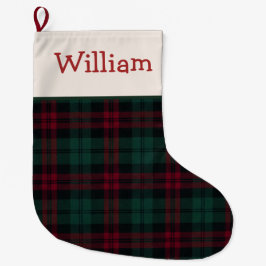Klassieke Kerst Plaid Namen Sock Grote Kerstsok