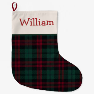 Klassieke Kerst Plaid Namen Sock Grote Kerstsok