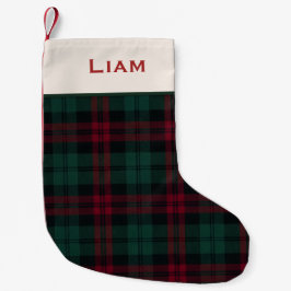 Klassieke Kerst Plaid Namen Sock Kleine Kerstsok