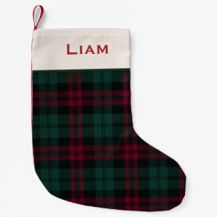 Klassieke Kerst Plaid Namen Sock Kleine Kerstsok