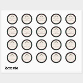 Klassieke Kerst Plaid Ronde Sticker (Vel)