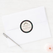 Klassieke Kerst Plaid Ronde Sticker (Envelop)