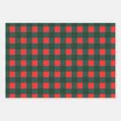 Klassieke kerst Plaid Rood Groen Wit Inpakpapier Vel (Voorkant 3)