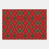Klassieke kerst Plaid Rood Groen Wit Inpakpapier Vel (Voorkant 2)