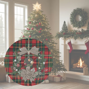 Klassieke Kerst Plaid Rustieke Boerderij Krans Kerstboom Rok