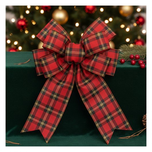 Klassieke Kerst Plaid Satijnen Lint