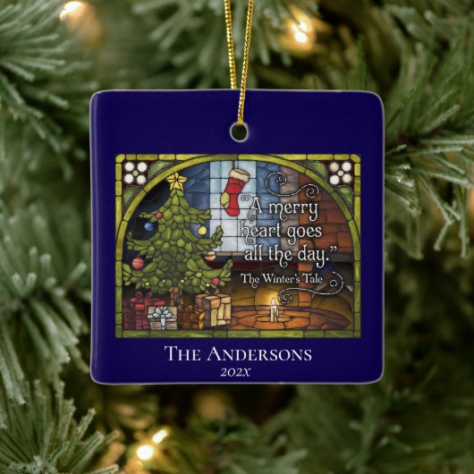 Klassieke Kerst Quote Keepsake Keramisch Ornament (Boom)