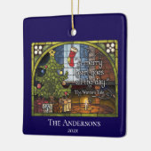 Klassieke Kerst Quote Keepsake Keramisch Ornament (Links)