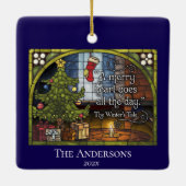 Klassieke Kerst Quote Keepsake Keramisch Ornament (Achterkant)