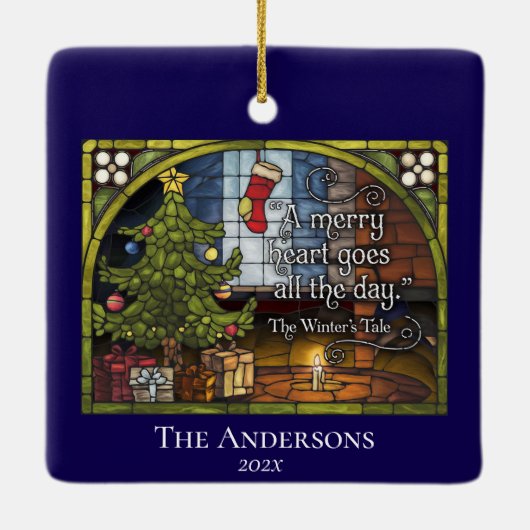 Klassieke Kerst Quote Keepsake Keramisch Ornament (Achterkant)