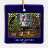 Klassieke Kerst Quote Keepsake Keramisch Ornament (Voorkant)