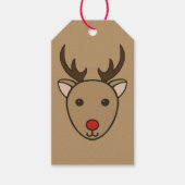Klassieke kerst rendieren cadeau Labels Cadeaulabel (Voorkant)