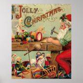 Klassieke Kerst Retro Kerst Persoonlijk Poster (Voorkant)