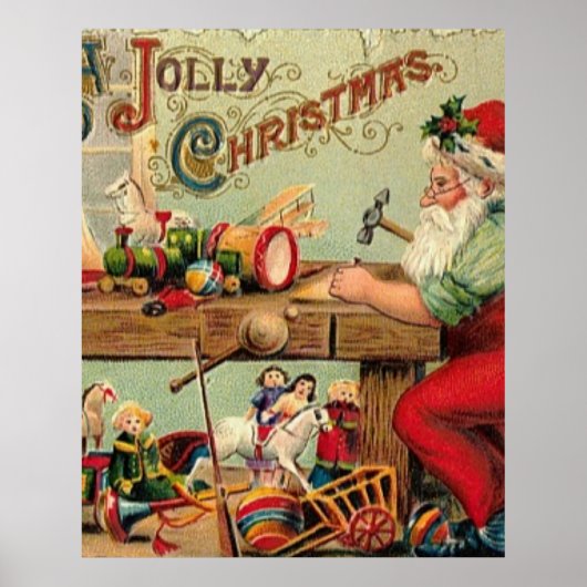 Klassieke Kerst Retro Kerst Persoonlijk Poster (Voorkant)