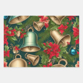 Klassieke kerst Retro Vintage Inpakpapier Vel (Voorkant 3)