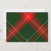 Klassieke Kerst Rode Groen Geplaagd Foto Feestdagenkaart (Achterkant)