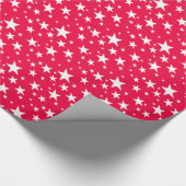 Klassieke Kerst Rode Sjabloon Sterren Nostalgisch Cadeaupapier (Hoek)