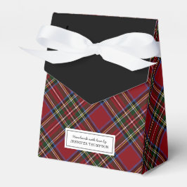 Klassieke Kerst Rode Tartan Cadeau Bedankdoosjes