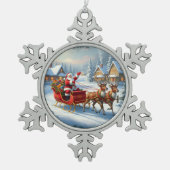 Klassieke kerst ronde ornament (Voorkant)
